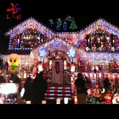 House Home Street Outdoor 3D Structure Christmas Decoration Christmas Light
