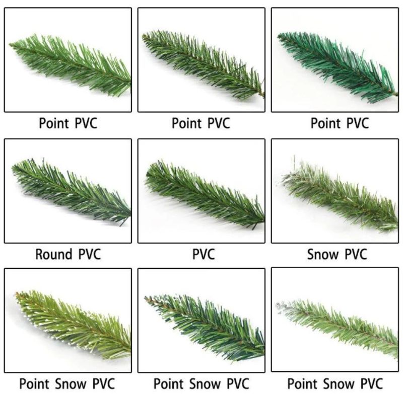 180cm Green Five Branches PE Mixed PVC Christmas Tree