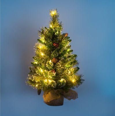 Wholesale Quality Hot Selling Illuminated Prelit Tabletop Tree Wood Base