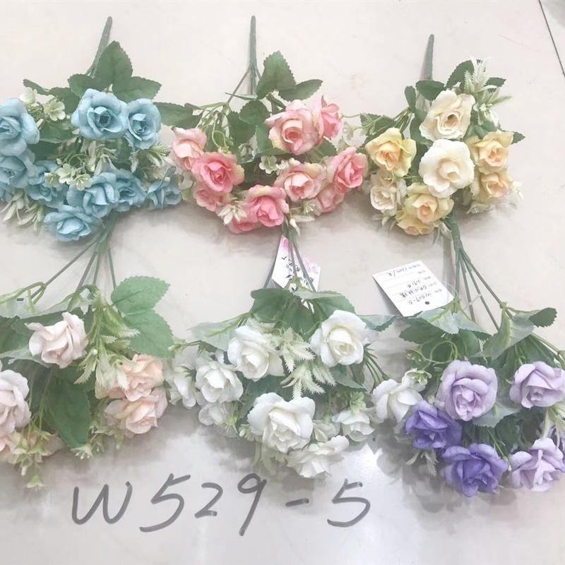 Cheap Silk Flower Wholesale Artificial Rose Flower for Wedding Home Decoration