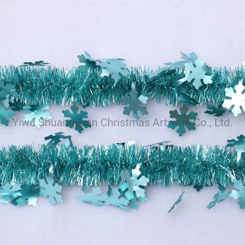 Christmas Pet Tinsel Artificial Flowers for Holiday Wedding Party Decoration Supplies Hook Ornament Craft Gifts