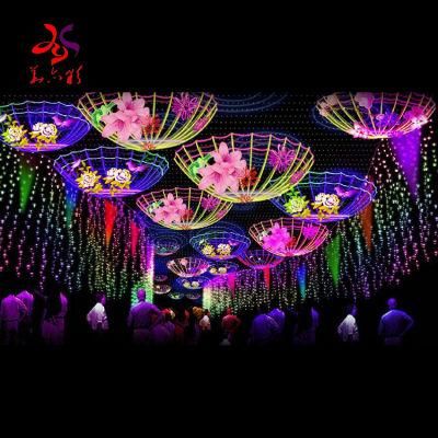 Outdoor Commercial Christmas Decoration LED Umbrella Street Lights