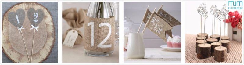 Rustic Wedding Party Decor Natural Standing Wooden Table Number Holder