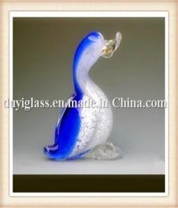 Animal Blue Duck Glass Craft for Gift