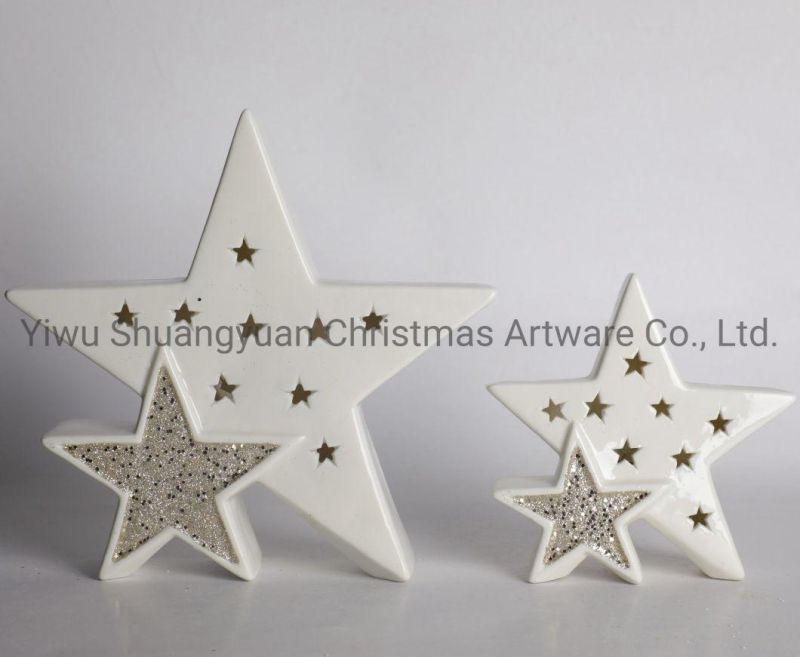 Christmas Ceramic for Holiday Wedding Party Decoration Supplies Hook Ornament Craft Gifts