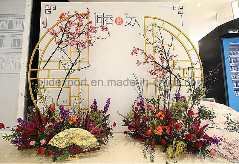 Concentric Circles Iron Art Screen Props Decoration for Wedding Stage