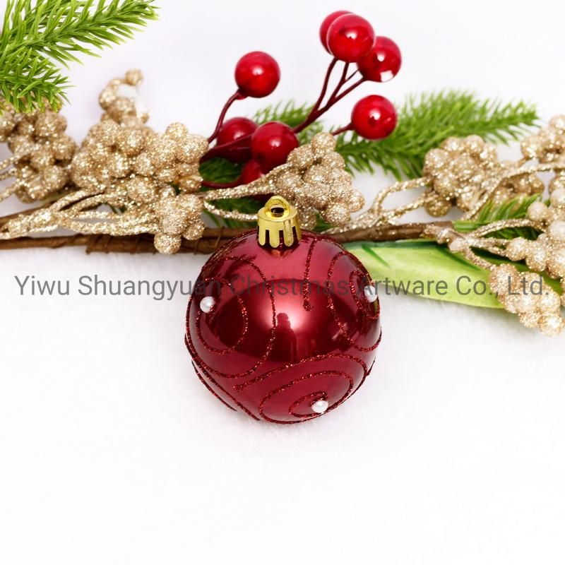 New Design Christmas Ball for Holiday Wedding Party Decoration Supplies Hook Ornament Craft Gifts