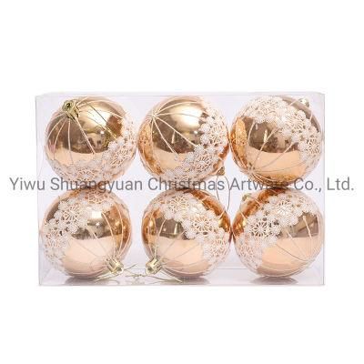 New Design High Sales Christmas Shiny Painted Ball for Holiday Wedding Party Decoration Supplies Hook Ornament Craft Gifts
