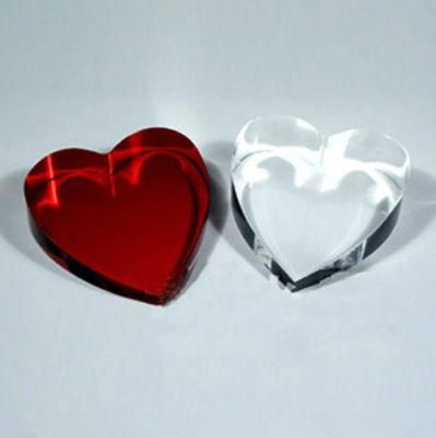 Heart Shaped Crystal Souvenir, Crystal Heart Paperweight (KS11001)