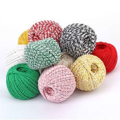 1.5mm Double Color Macrame Cord Twines Cotton Rope Twisted Cotton Twine