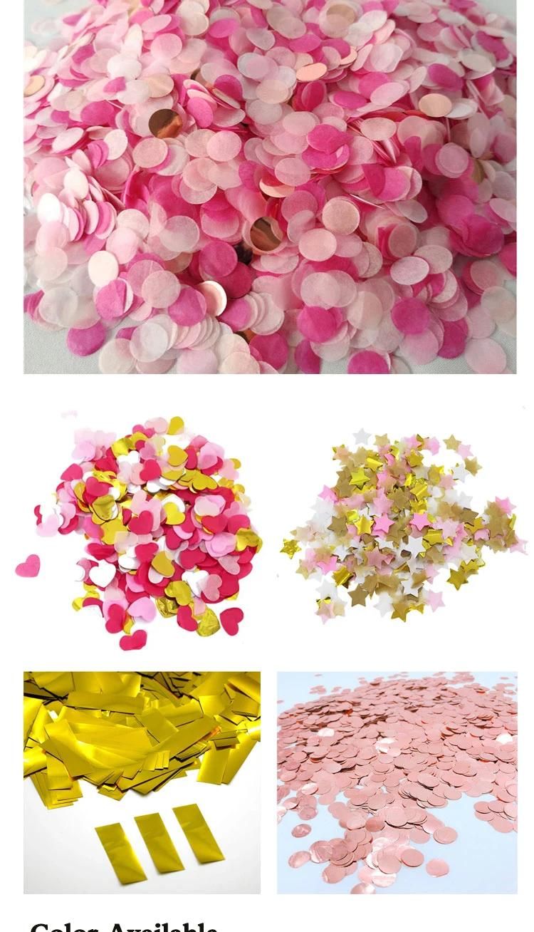Assorted Color Biodegradable Metallic Foil Star Confetti Pink Rice Paper Star Confetti Gold Glitter