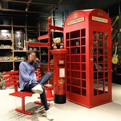 London Cabinet Office Gold Yellow Phone Booth Soundproof Telephone Booth for Sale