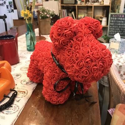 Handmade Gift Idea Multi Color Flower Rose Dog with Box Say You Love to Lovely Girl Valentine&prime;s Day Birthday &prime;s Gift