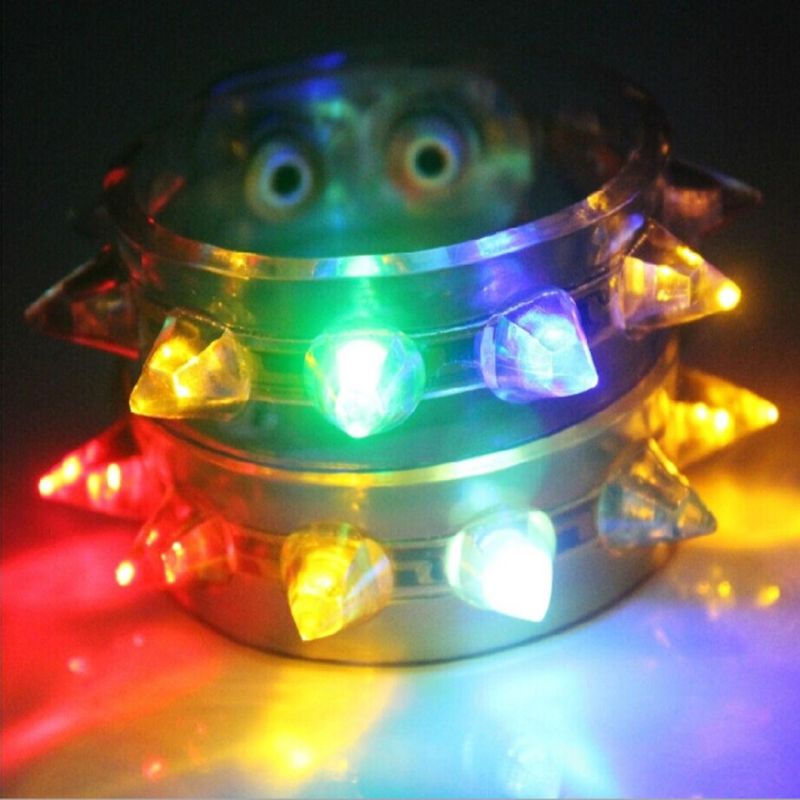 Multi Color LED Light up Flashing Rivet Punk Spike Bracelet