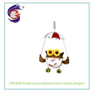 Color Painting Design Owl Metal Parachute Hanging Christmas Gift