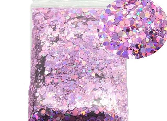 Bulk Wholesale High Selling Polyester Holographic Mixed Size Cosmetic Crafts Nails Tumbler Chunky Mix Glitter Powder