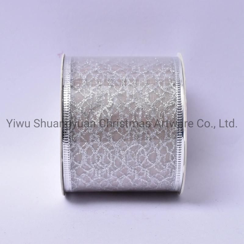 Christmas Ribbon Decor for Holiday Wedding Party Decoration Supplies Hook Ornament Craft Gifts