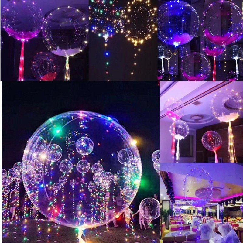 Large Flashing Glowing Air Bobo Balloon Light Latex LED Balloons