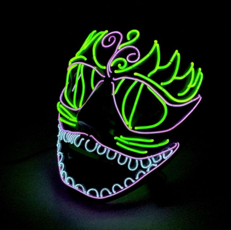 EL Mask Halloween and Screaming Party Neon LED Flash Mask