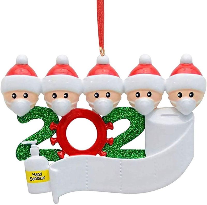 Personalized Quarantine Survived Christmas Ornament Kit, 2020 Customized Family Members Name Xmas Tree Pendants DIY Creative Gift (1, 2, 3, 4, 5, 6, 7)