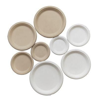 Hot Sale Disposable Sugarcane Pulp Bagasse Paper Plates