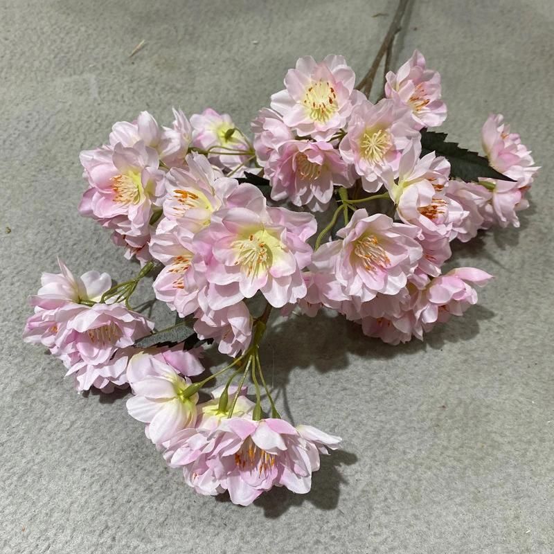 Hot Sales Luxury High Quality Flowers Wedding Decor Artificial Flower Cherry Blossom