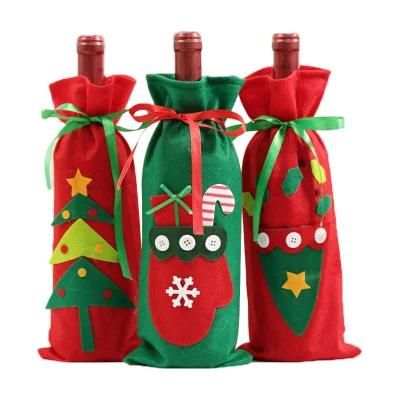 Christmas Decorations for Home Santa Wine Bottle Cover Set Snowman Stocking Gift New Year Party Decor Supplies