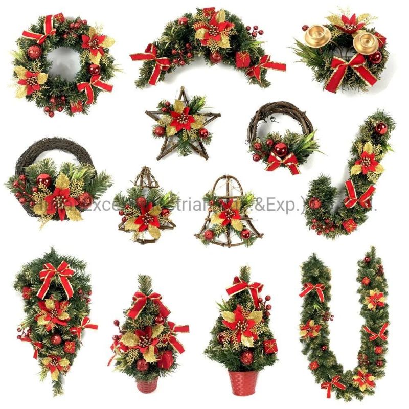 Christmas Swag Wreaths Christmas Teardrop Swag Artificial PVC Swag