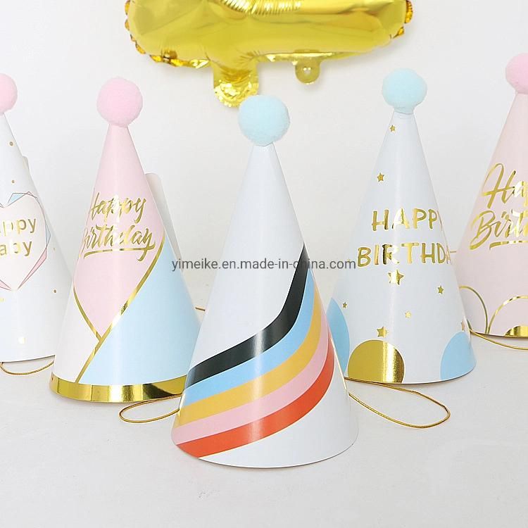 Children′s Birthday Party Celebration Paper Pompon Hats