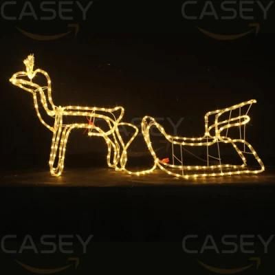 Outdoor Customized New Christmas Decoration 3D Large Deer LED Motif Lights