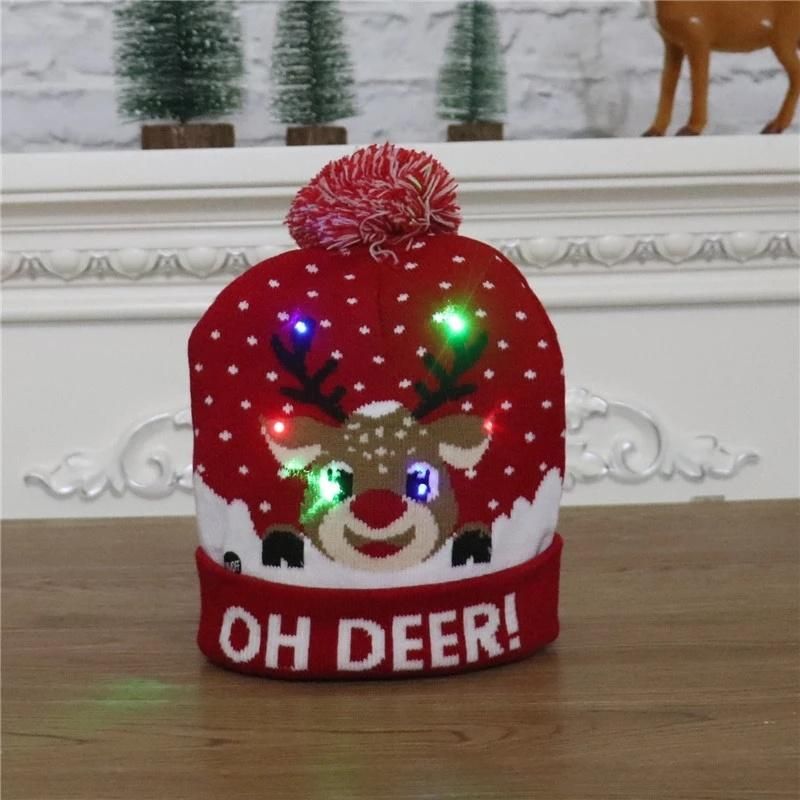 New 2021 Hot Kids Adult Christmas Hat Cute Santa Reindeer Snowman Xmas Gifts Bonnet Adulte Christmas Hat