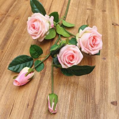 Hot Sale High Quaulity Latex Real Touch Rose Artificial Flower Bouquet for Wedding Holiday Bridal Bouquet Home Party Decor