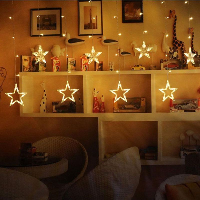 Star Curtain Lights Batteries Operated Window Curtain Lights