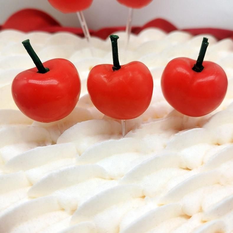 Cherry Shape Birthday Cake Decoration Candles Set for Party