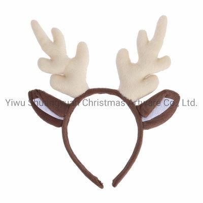 Reindeer Antler Hair Hoop Christmas Kids Headband Headwear for Children Christmas Costume Party