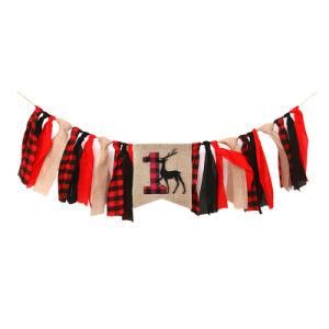 Red Plaid Christmas Lumberjack Party Decoration Background Banner