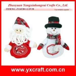 Christmas Decoration (ZY14Y50-1-2 27CM) Christmas Snowman Candy Bag Festival Christmas
