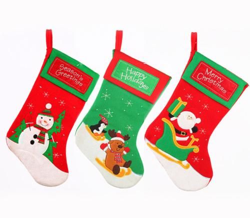 Wholesale Children Gift Stockings 3D Kids Festival Decoration Santa Claus Christmas Socks
