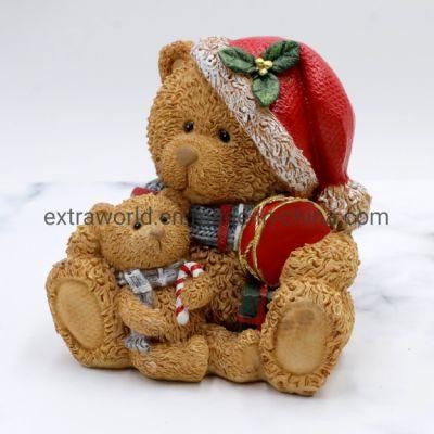 Resin Teddy Bear Cute Figure Table Decoration for Kid Gift