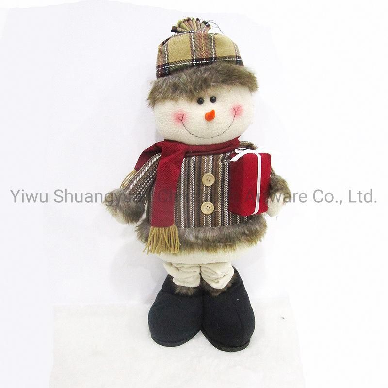 Giant Christmas Dolls Santa Claus Snowman Toys Christmas Decorations for Home Retractable Natal Figurines Christmas Gift for Kids