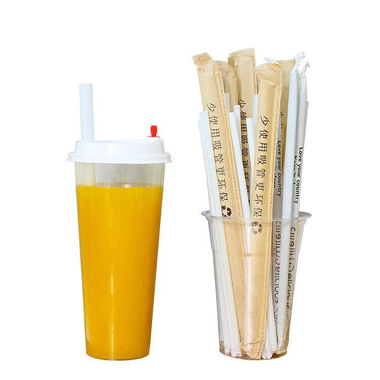 Drinking Straw Environment Friendly 12mm 6mm Biodegradable PLA Disposable Straw