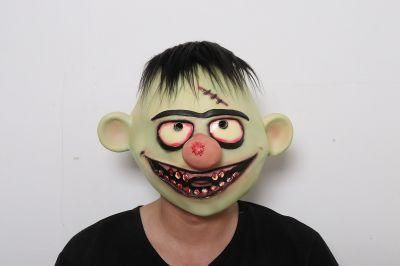 Dead Punk Clown Mask Props Gifts Cosplay Sloth Brown Moving Jaw Scary Latex Mask