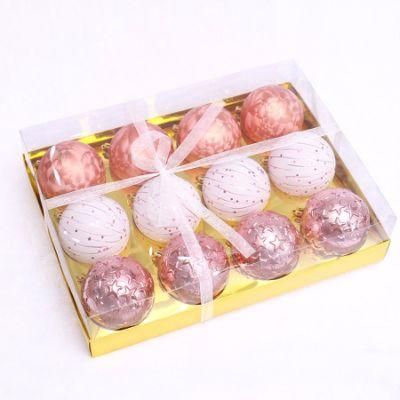 8cm High Quality Christmas Ornaments Balls with Gift Box