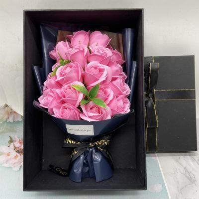 Soap Rose Artificial Flower Valentine Gift Box Roses Bouquet