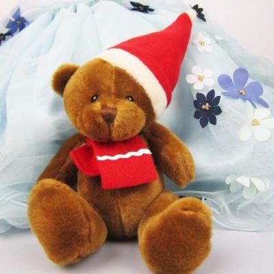 Custom Christmas Teddy Bear with Hat, Scarf and Book