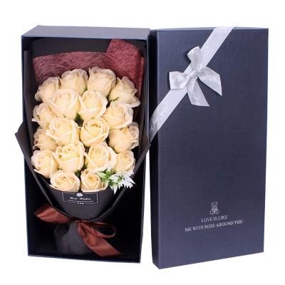 Home Decor OEM Quality Artificial Flowers Roses Soap Rose Flower Bouquet for Valentine&prime;s Day