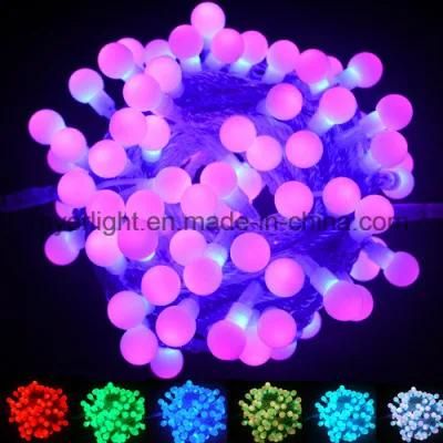 LED Programmed Color Changing Synchro RGB String Lights with Ball Ornament LED String Light