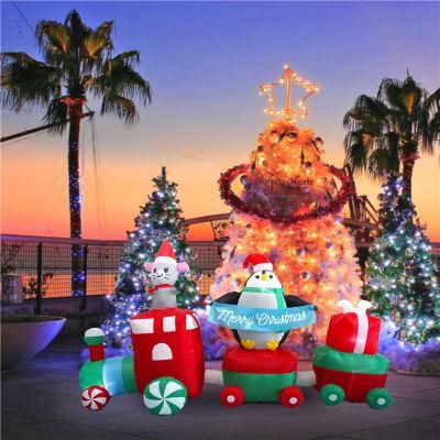 Christmas Train Merry Christmas Inflatable Mouse Penguin for Sales