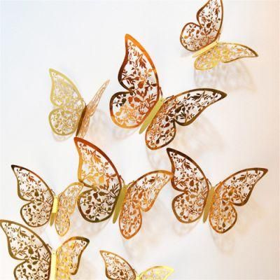 New Pattern 3D Effect Crystal Butterflies Wall Sticker Home Decoration