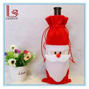 Christmas Red Wine Bottle Cover Bags and Gift Bags for Christmas Decoration Santa Claus